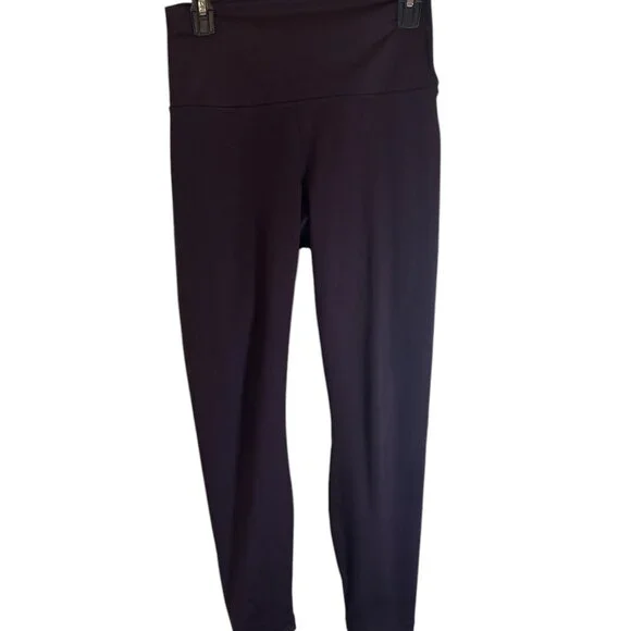 Yogalicious Lux Purple Hi-Rise Elastic Free Waistband Yoga Pants Leggings Sz M - Picture 4 of 11